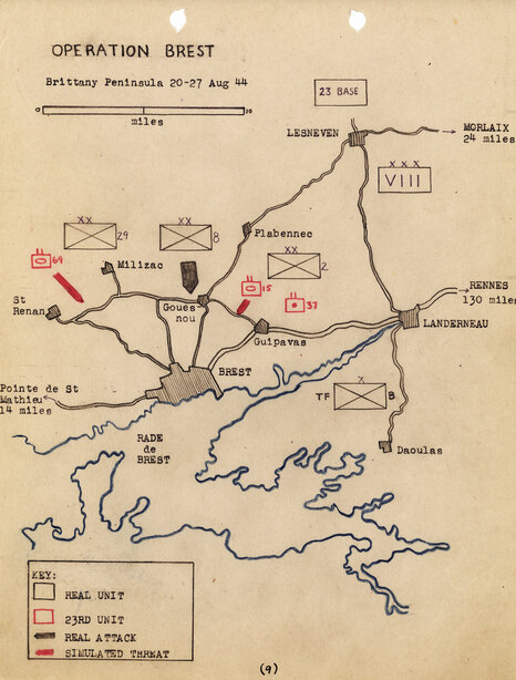 Map of Operation Brest