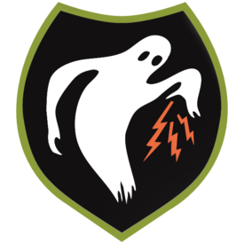 Ghost Army Emblem  a ghost shooting lightning