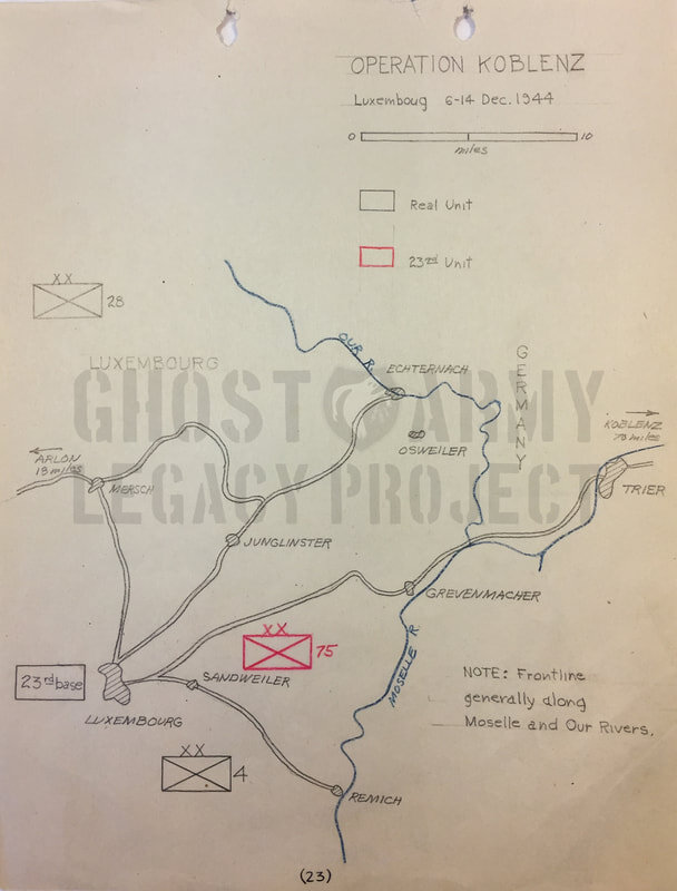 Tactical map of Operation Koblenz France