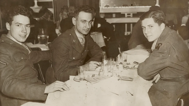 Three soldiers at table 