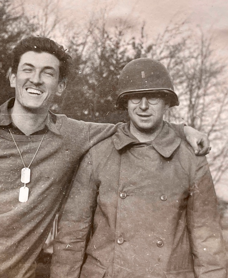 Photo of Walter Manser with Jack McGlynn in Luxembourg 1944