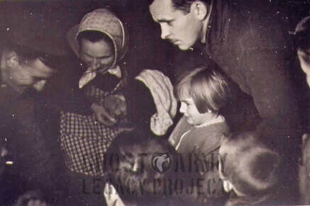 Children and GIs playing together WW2