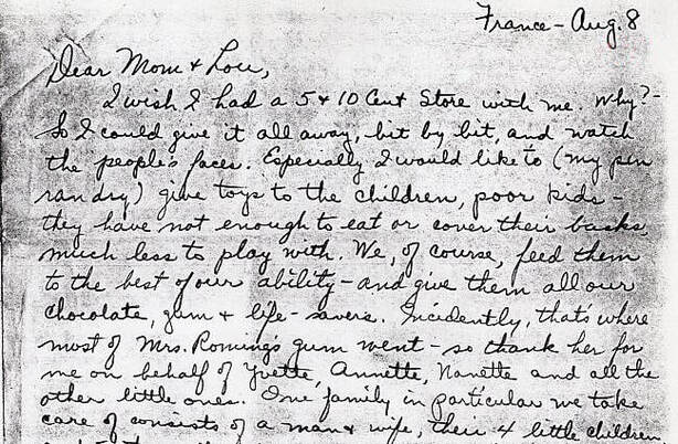Letters from Harold J. Dahl August 8, 1944