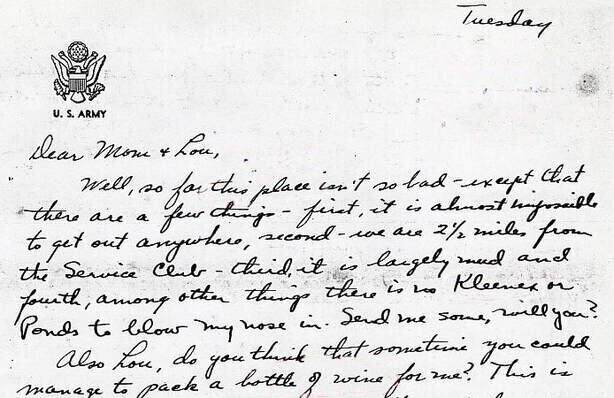 Letters from Harold J. Dahl January 18, 1944