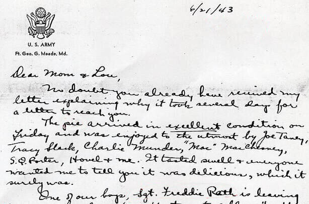 letter from Harold Dahl June 21 1943