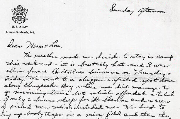 Letters from Harold J Dahl June 27 1943