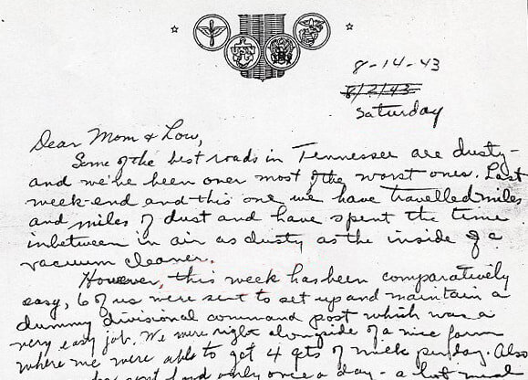 Letters from Harold J Dahl August 14 1943