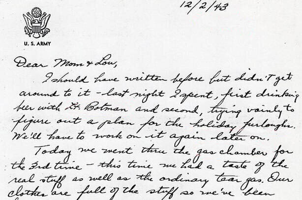 Letters from Harold J Dahl December 2 1943