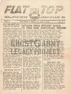 Flat Top Newspaper page from US Army