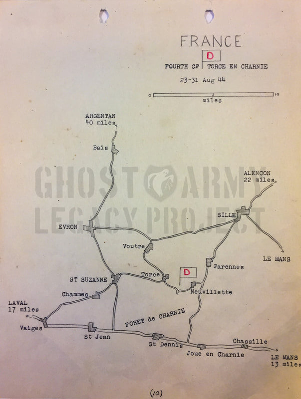 operational map of tourcencharnie france ww2 ghost army