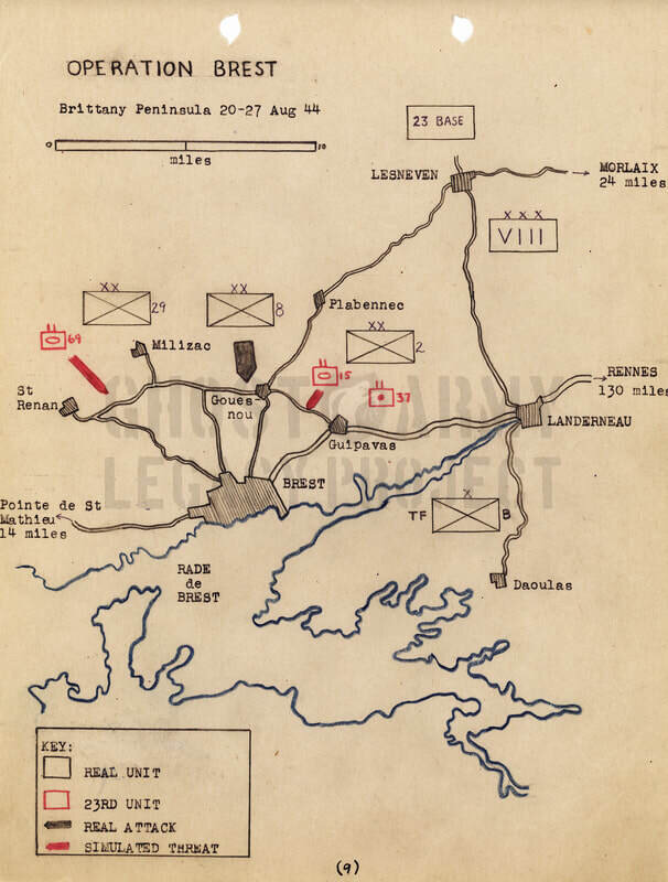 ww2 map of operation brest in france during ww2