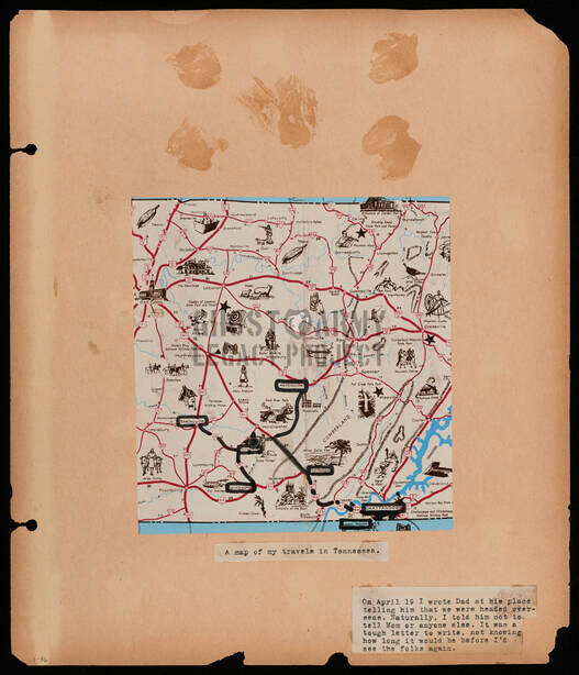 scrapbook page with map