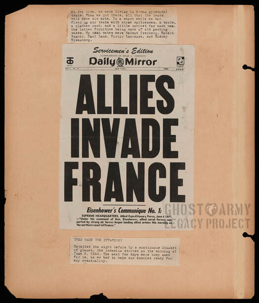 allies invade france headline clip in scrapbook