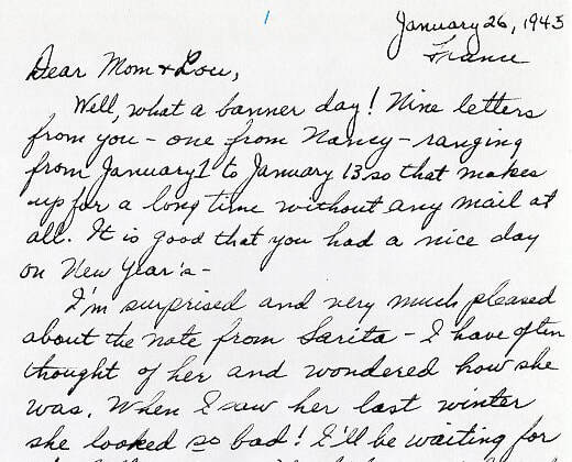 Letters from Harold J Dahl January 26 1945