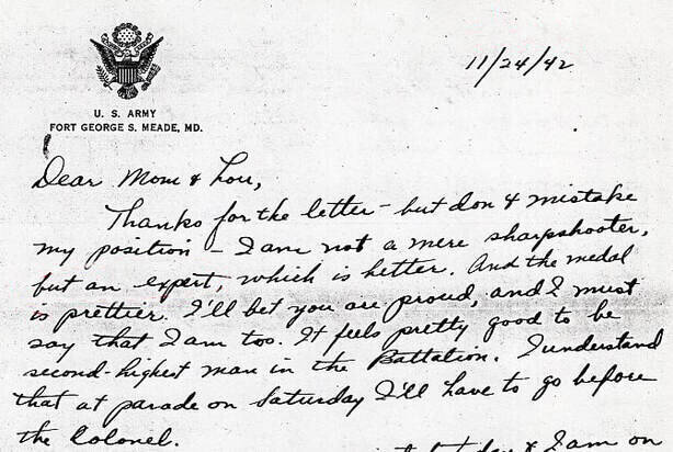 Letters from Harold J. Dahl November 24, 1942