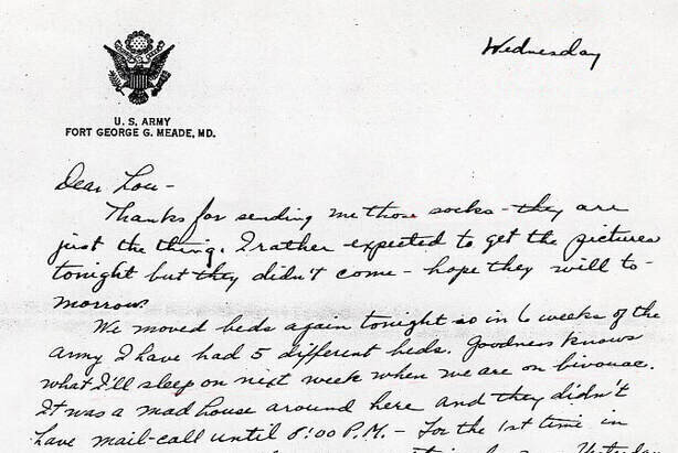 Letters from Harold J. Dahl November 4, 1942