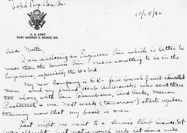 Letters from Harold J Dahl October 25 1942
