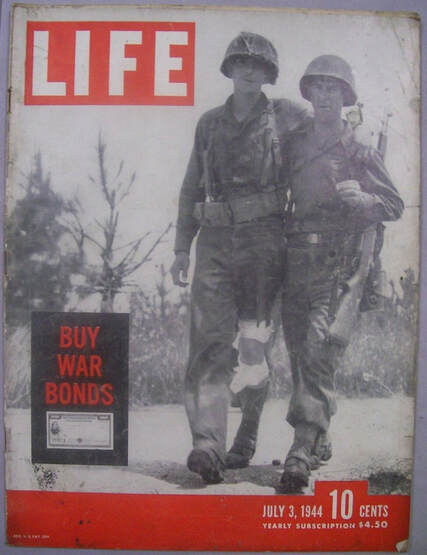 Cover of Life Magazine from 1944 showing 2 soldiers