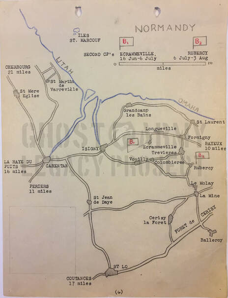 operational map of normandy from ghost army declassified documents