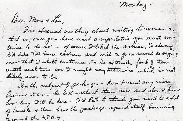 Letters from Harold J. Dahl Monday [October 1945]
