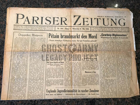 Pariser Zeitung Newspaper from WW2