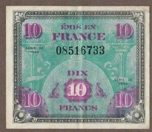 a 10 franc note from 1944