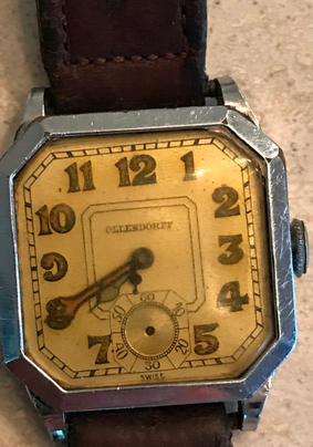 close up of antique watch